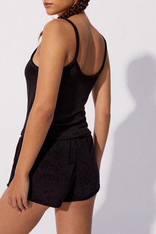 Top de pijama em veludo Spongiz - Preto - Undiz