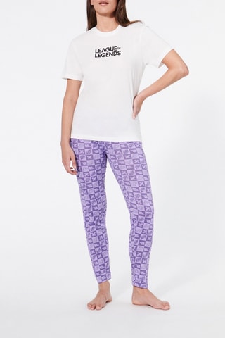 T-shirt de pijama League of Legends em algodão biológico Playlegendiz - Branco - Undiz