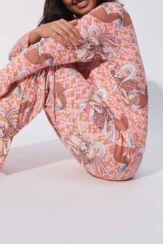 Calças de pijama Shirahoshi One Piece Shirahiz - Rosa-claro e coral - Undiz