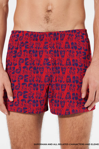 2 boxers Super-homem Liga da justiça DC Comics Supercalciz - Vermelho e azul-marinho - Undiz