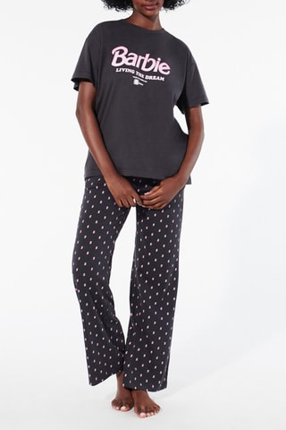 T-shirt de pijama - Cinzento-escuro e rosa