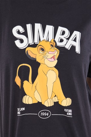 T-shirt de pijama Simba O Rei Leão Disney - Preto