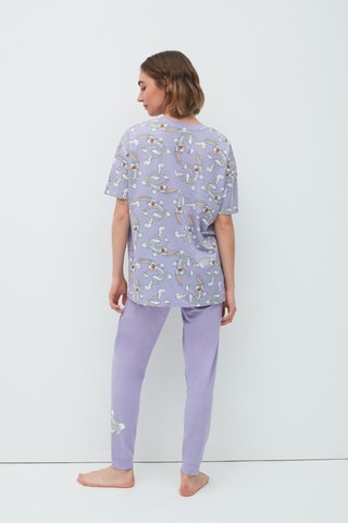 T-shirt de pijama Bugs Bunny Looney Tunes - Malva