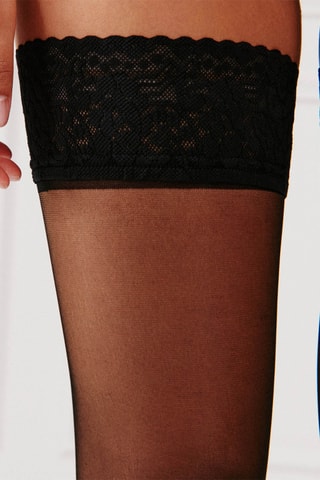 Meias de liga autoaderentes - Preto