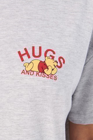 T-shirt de pijama Winnie The Pooh Disney - Cinzento mesclado e vermelho