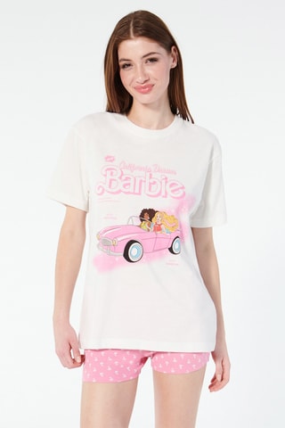 T-shirt de pijama Barbie - Laranja e preto 