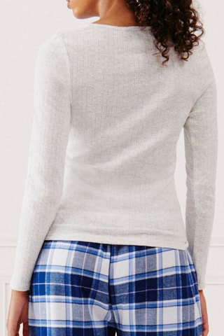 Top de pijama - Cinzento-claro mesclado