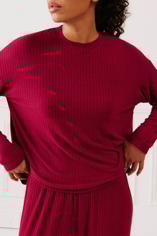 Top de pyjama Gaufriz - Bordeaux