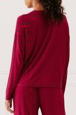Top de pyjama Gaufriz - Bordeaux