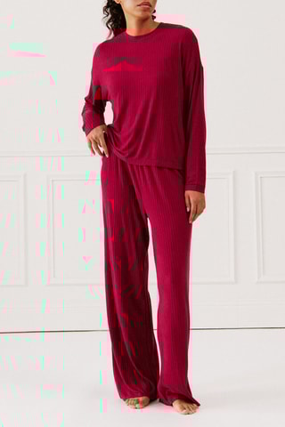 Top de pyjama Gaufriz - Bordeaux