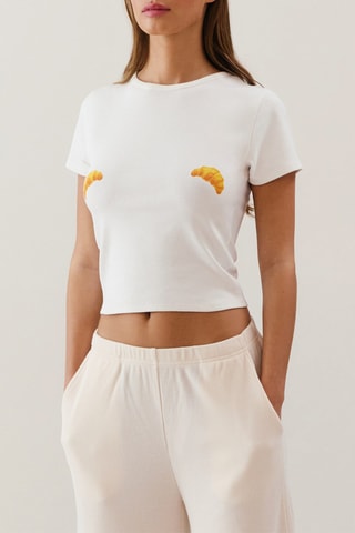 T-shirt cropped - Branco
