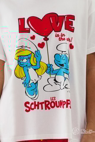 T-shirt de pyjama Cuteschtroumpiz - Ecru - Les Schtroumpfs