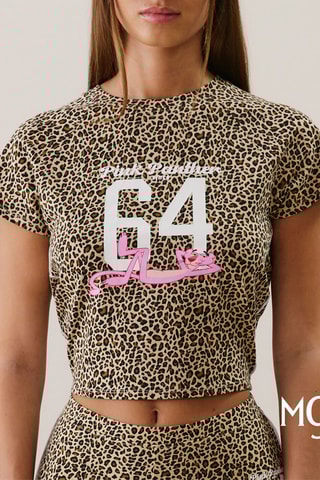 T-shirt de pijama Pantera rosa - castanho e rosa