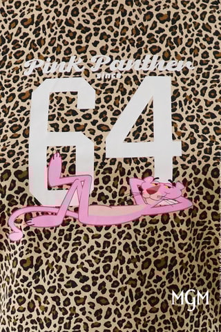 T-shirt de pijama Pantera rosa - castanho e rosa