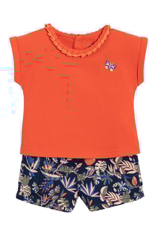 Camiseta y short - Naranja - Obaibi