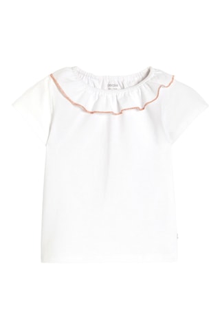 Peto corto y camiseta - Coral y blanco - Obaibi