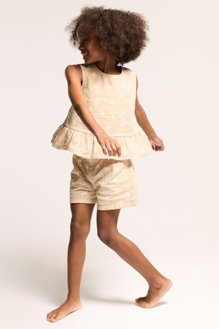 Camisa de lino sin mangas - Beige - Okaidi