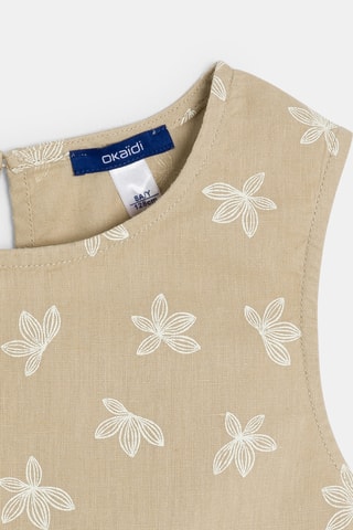 Camisa de lino sin mangas - Beige - Okaidi