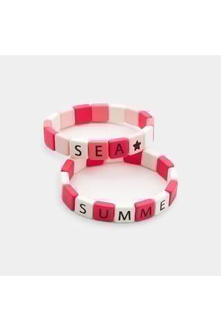 2 pulseiras - Rosa - Okaidi