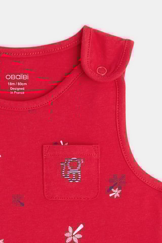 Combinaison sans manches - Rouge - Obaibi