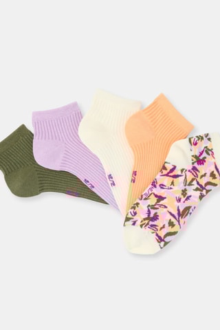 5 pares de calcetines cortos - Verde - Okaidi