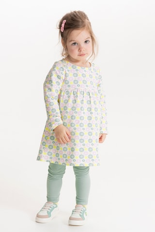 Vestido y leggings - Blanco y verde - Obaibi