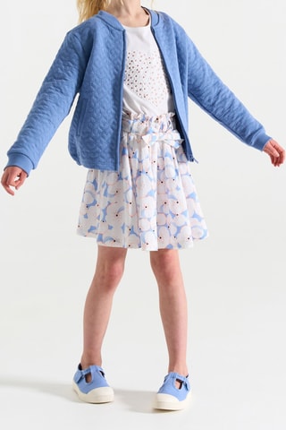 Falda con hebilla de talle alto - Blanco - Okaidi