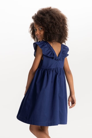 Vestido avolantado - Azul marino - Okaidi