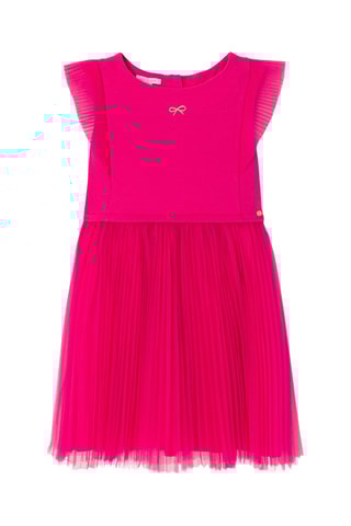 Vestido trapecio - Rosa vivo - Kidiliz
