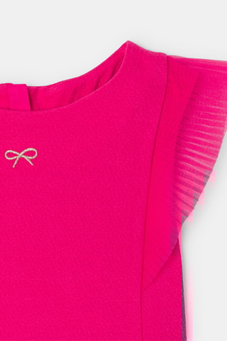 Vestido trapecio - Rosa vivo - Kidiliz