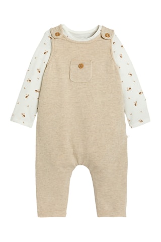 Peto y body - Beige y blanco roto - Obaibi