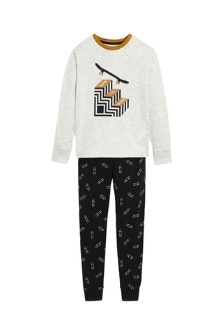 Pijama - Gris y negro - Okaidi