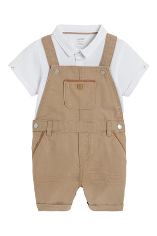 Peto y polo - Beige y blanco - Obaibi