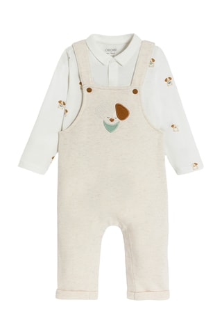 Body y peto - Blanco roto y beige - Obaibi