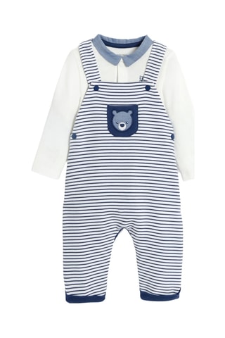 Peto y body - Azul y blanco - Obaibi