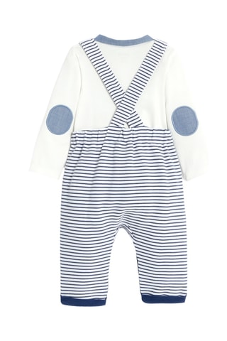 Peto y body - Azul y blanco - Obaibi