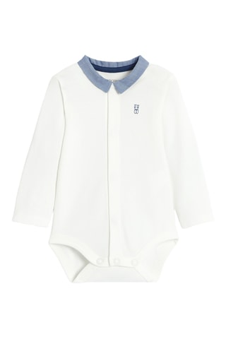 Peto y body - Azul y blanco - Obaibi