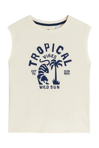 Camiseta de tirantes - Beige - Okaidi