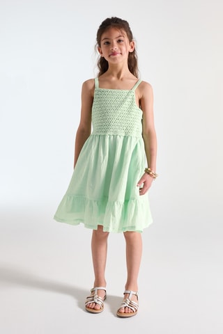 Vestido avolantado sin mangas - Verde pastel - Okaidi