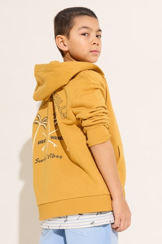 Sudadera con capucha - Mostaza - Okaidi