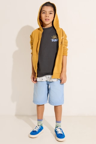 Sudadera con capucha - Mostaza - Okaidi