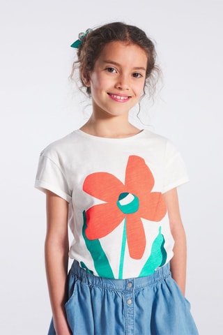 Camiseta - Blanco jaspeado - Obaïbi