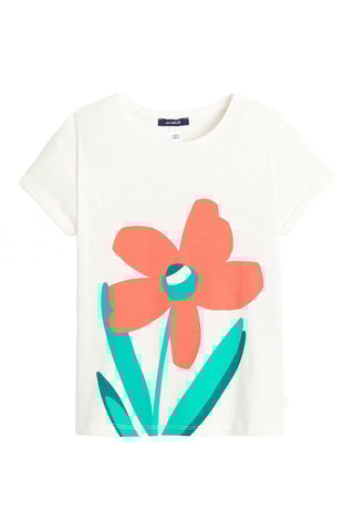 Camiseta - Blanco jaspeado - Obaïbi