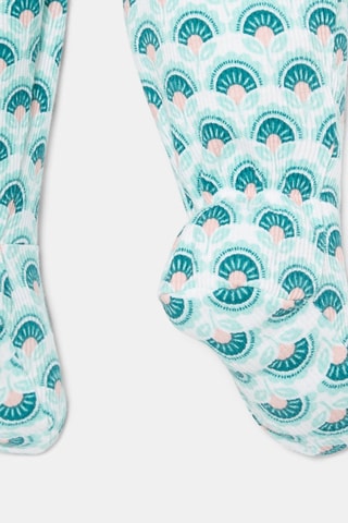 Pelele efecto doble prenda - Blanco y celeste