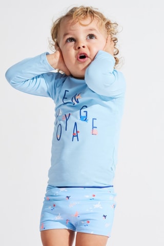 Camiseta de baño - Celeste