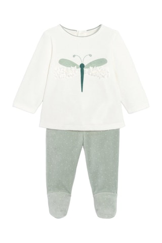 Pijama - Blanco y verde