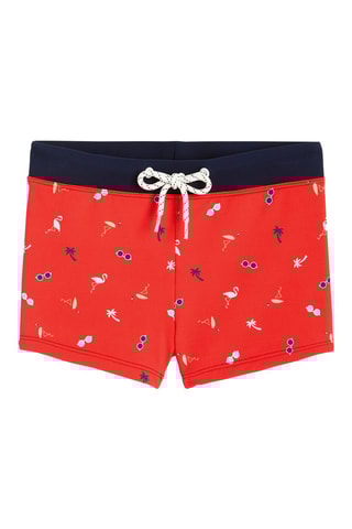 Bañador estilo bóxer - Rojo y azul noche