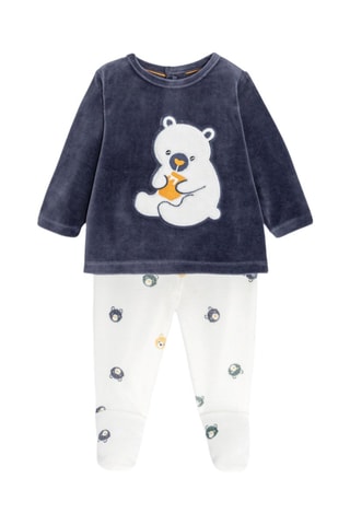 Pijama - Azul marino y blanco