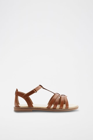 Sandalias de piel - Marrón