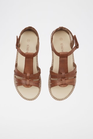 Sandalias de piel - Marrón